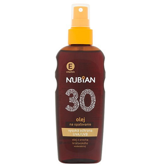 Nubian OF30 Voděodolný olej na opalování 150 ml sprej