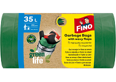Fino Green Life recyklowane PE worki na śmieci, 25 µ, 50 × 55 cm, 35 l, 22 szt.
