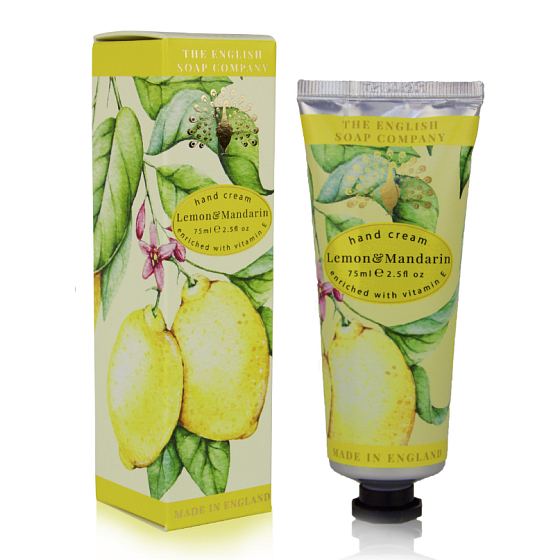 English Soap Cytryna & Mandarynka luksusowy krem do rąk z witaminą E i woskiem pszczelim 75 ml