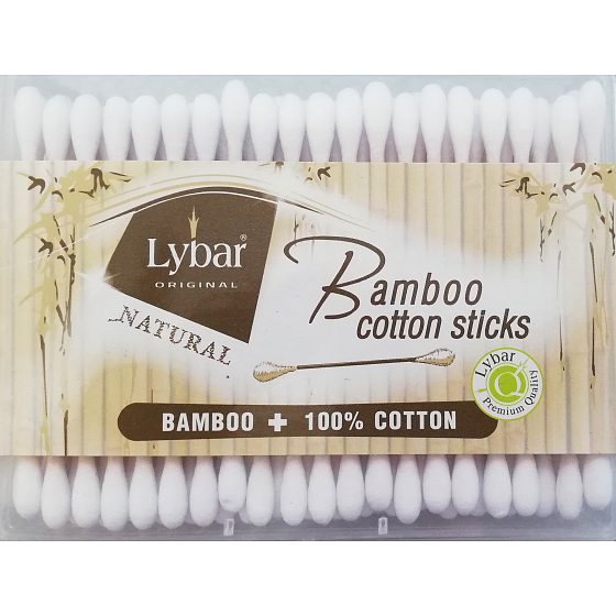 Lybar Original Natural Bamboo patyczki higieniczne bambusowe opakowanie 200 sztuk