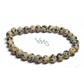 Jaspis Dalmatin matný náramek elastický přírodní kámen, kulička 6 mm / 16 - 17 cm, kámen pozitivní energie Jaspis Dalmatin matný náramek elastický přírodní kámen, kulička 6 mm / 16 - 17 cm, kámen pozitivní energie