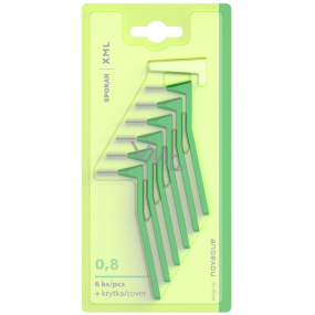 Spokar XML 0,8 mm mezizubní kartáčky 6 kusů + krytka 1 kus Spokar XML 0,8 mm mezizubní kartáčky 6 kusů + krytka 1 kus