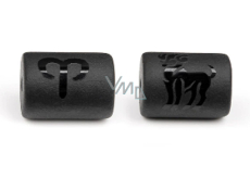 Onyx Baran znak zodiaku, wisiorek na łańcuszek naturalny kamień, kulka 10 mm 1 sztuka, kamień życiowej siły