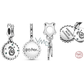 Charm Srebrny 925 Harry Potter - Slytherin + cyrkon, 2w1 zawieszka na bransoletkę