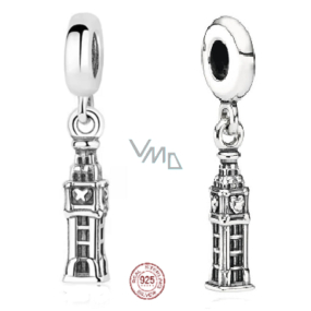 Zawieszka ze srebra próby 925 Londyn Big Ben męska, charms do bransoletki podróżniczej Zawieszka ze srebra próby 925 Londyn Big Ben męska, charms do bransoletki podróżniczej