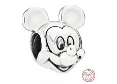 Zawieszka ze srebra próby 925 Disney Mickey Mouse portret, koralik do bransoletki