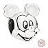 Zawieszka ze srebra próby 925 Disney Mickey Mouse portret, koralik do bransoletki