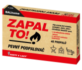 Balhome Zapal To! pevný podpalovač, 40 kusů, vhodný pro krby, kamna a grily