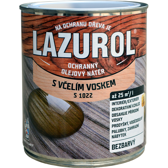 LAZUROL olejowy impregnacyjny powłoka z woskiem pszczelim S1022, bezbarwny, 750 ml