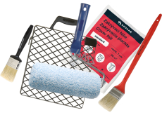 Spokar Uni Niebieski melanż zestaw wałek do uchwytu 8 mm, 250 mm + uchwyt, siatka, folia, 2 × pędzel