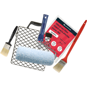 Spokar Uni Niebieski melanż zestaw wałek do uchwytu 8 mm, 250 mm + uchwyt, siatka, folia, 2 × pędzel Spokar Uni Niebieski melanż zestaw wałek do uchwytu 8 mm, 250 mm + uchwyt, siatka, folia, 2 × pędzel