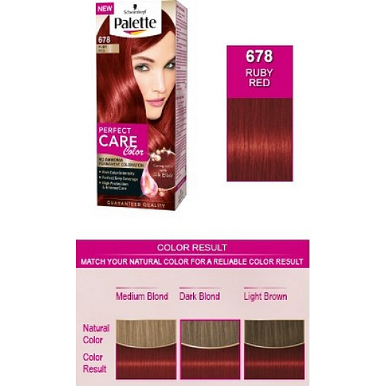 Schwarzkopf Palette Perfect Color Care barva na vlasy 678 Rubínově červený