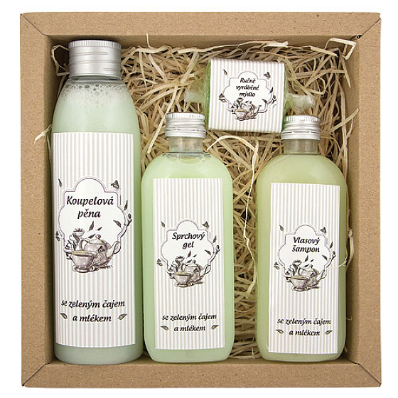 Bohemia Gifts Tea Spa koupelová pěna 200 ml + sprchový gel 100 ml + šampon na vlasy 100 ml + ručně vyráběné mýdlo 30 g, kosmetická sada