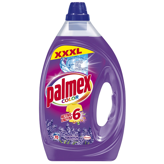 Palmex Active-Enzym 6 Color Levandule tekutý prací gel na bílé i barevné prádlo 70 dávek 3,5 l