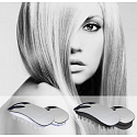 Ikoo Pocket Metallic Kapesní kartáč na vlasy podle čínské medicíny Oyster White stříbrno-bílý