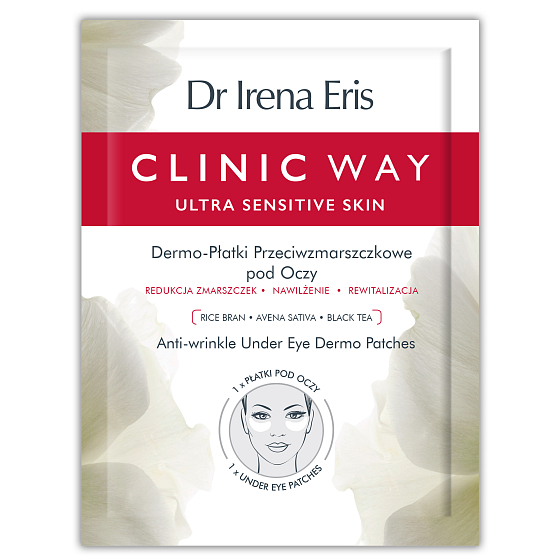 Dr Irena Eris Clinic Way maska, dermo-polštářky proti vráskám pro oblast očí 1 x 2 kusy