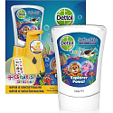 Dettol Kids Zoo Dobrodruh bezdotykový dávkovač mýdla žlutý + náplň 250 ml