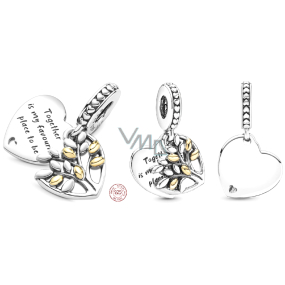Charm Srebrna 925 Serce i drzewo życia 2w1, zawieszka na bransoletkę rodzina Charm Srebrna 925 Serce i drzewo życia 2w1, zawieszka na bransoletkę rodzina