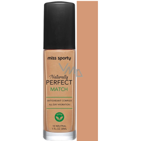 Miss Sporty Naturally Perfect Match podkład 10 Neutral 30 ml
