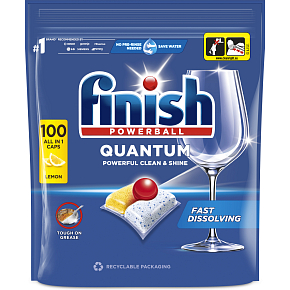 Finish Quantum All in 1 Cytrynowa Iskra tabletki do zmywarki 100 sztuk