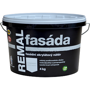 REMAL Fasáda akrylátowa farba elewacyjna biała 4 kg