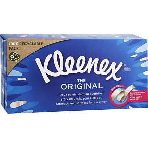 Kleenex Original 3-warstwowe chusteczki papierowe w pudełku, 72 szt. Kleenex Original 3-warstwowe chusteczki papierowe w pudełku, 72 szt.