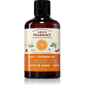 Green Pharmacy Olejek do kąpieli i pod prysznic z cynamonem i słodką pomarańczą 250 ml