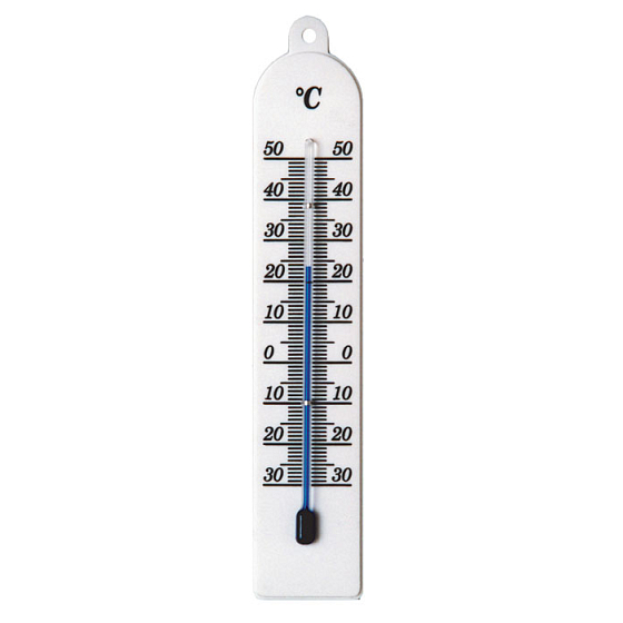 Schneider Teploměr Plastik interiérový, plastový, bílý, 177 x 34 mm