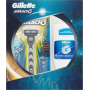 Gillette Mach3 holicí strojek + náhradní hlavice 1 kus + antiperspirant stick 48 ml, kosmetická sada, pro muže