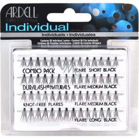 Ardell Duralash Naturals Combo Pack Black umělé nalepovací trsy černé 56 kusů