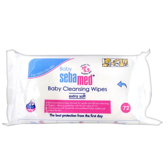 SebaMed Baby čisticí ubrousky pro děti 72 kusů