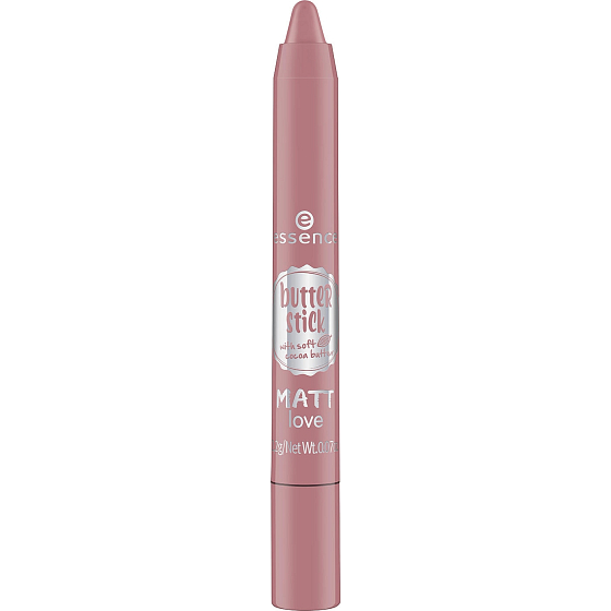 Essence Butter Stick Matt Love barva na rty 01 Rose Whip 2,2 g