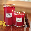 WoodWick Currant - Rybíz vonná svíčka s dřevěným knotem a víčkem sklo malá 85 g