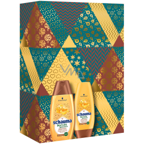 Schauma Nature Moments Medový elixír a olej z opuncie mexické pro regeneraci a sílu šampon na vlasy 250 ml + balzám 200 ml, kosmetická sada