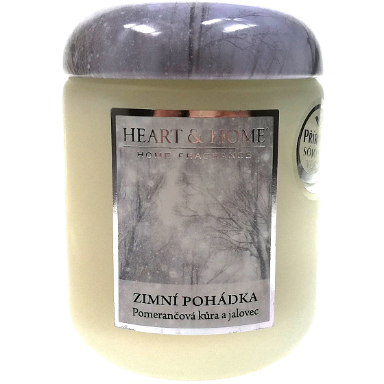 Heart & Home Zimní pohádka Sojová vonná svíčka velká hoří až 70 hodin 340 g
