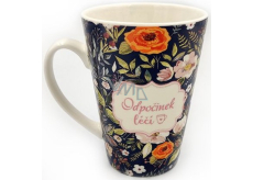 Nekupto Użytkowy dom Odprężenie leczy ceramiczny kubek ciemny 350 ml
