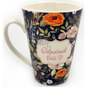 Nekupto Użytkowy dom Odprężenie leczy ceramiczny kubek ciemny 350 ml