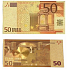 Talisman Złota plastikowa banknot 50 EUR