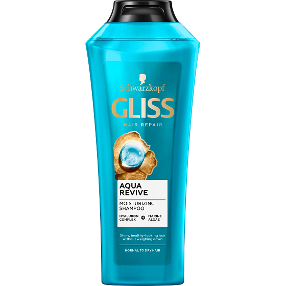 Gliss Nawilżający szampon Aqua Revive do włosów normalnych i suchych, 400 ml