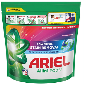 Ariel kapsułki do prania All‑in‑1 Pods Color, 12 sztuk