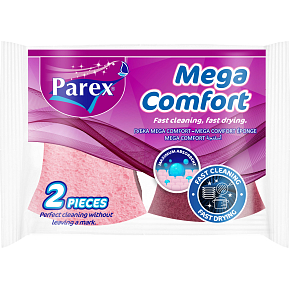 Parex Mega Comfort gąbka do naczyń z ochroną paznokci, 2 szt.