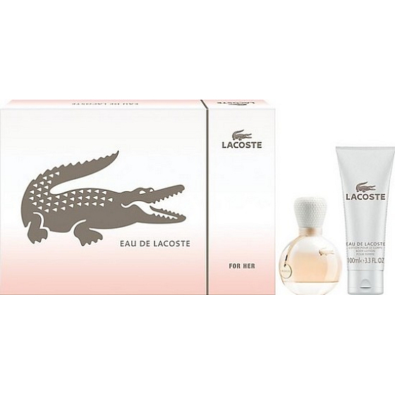 Lacoste Eau de Lacoste pour Femme parfémovaná voda 30 ml + tělové mléko 100 ml, dárková sada