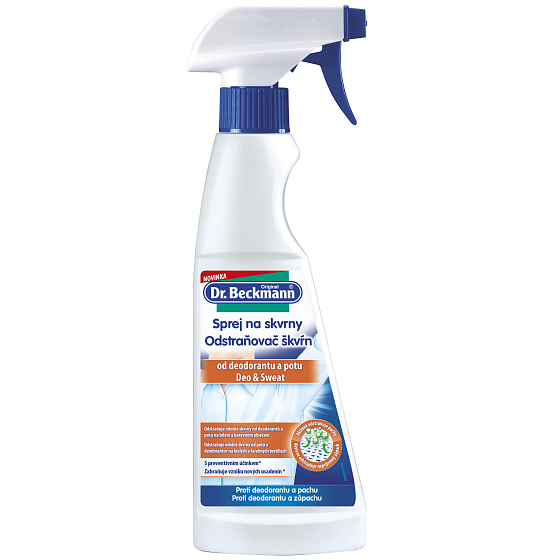 Dr. Beckmann Deo & Sweat usuwacz plam od dezodorantu i potu 250 ml spryskiwacz