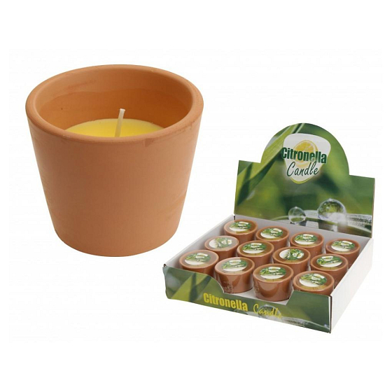New Garden Citronella svíčka žlutá terakota 75 x 65 mm