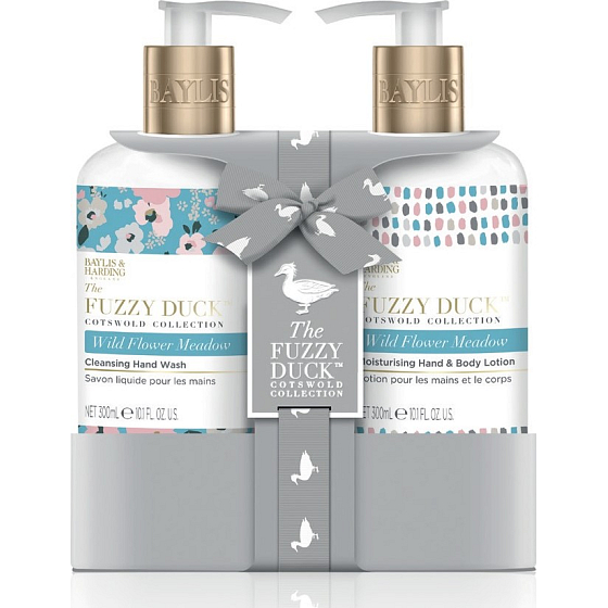 Baylis & Harding Leśny dzwonek i Kwiatowa łąka żel do mycia rąk zestaw prezentowy 300 ml + mleko do ciała i rąk zestaw prezentowy 300 ml, zestaw kosmetyczny