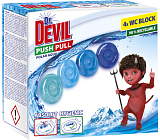 Dr. Devil WC Push Pull Gel Polar Aqua blok WC bez koszyka, 4 × 20 g