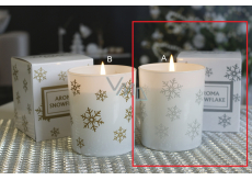 Lima Aroma Snowflake Wanilia i cynamon świeca srebrna, czas palenia 50 godzin 175 g
