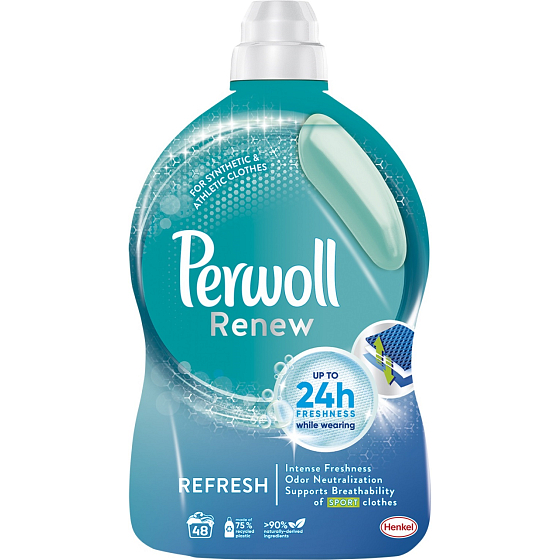 Perwoll Renew Refresh & Sport prací gel na sportovní a syntetické oblečení 48 dávek 2,88 l