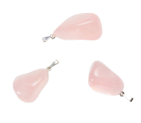 Różowy Troml przywieszek naturalny kamień, 2,2-3 cm, 1 sztuka, kamień miłości