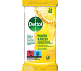 Dettol Power & Fresh dezinfekční víceúčelové ubrousky citron 36 ks